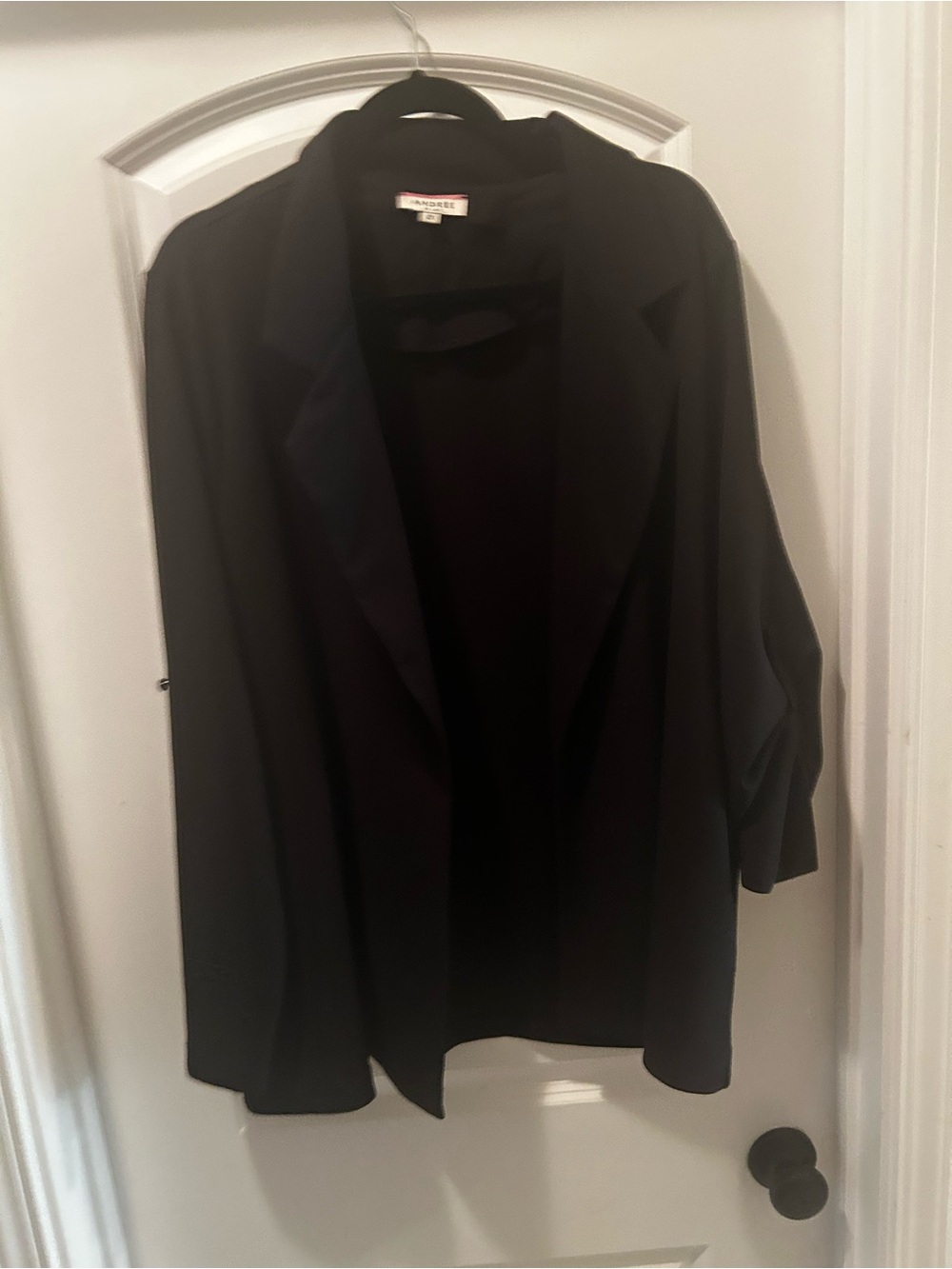 ANDREE BY UNIT Black Open-Front Women's Blazer